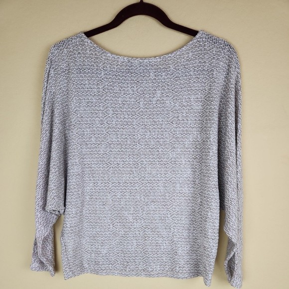 Lulu B Shirt Oversized boho lounge Womens XS‎ cream brown boat Neck long Sleeve - Picture 6 of 6